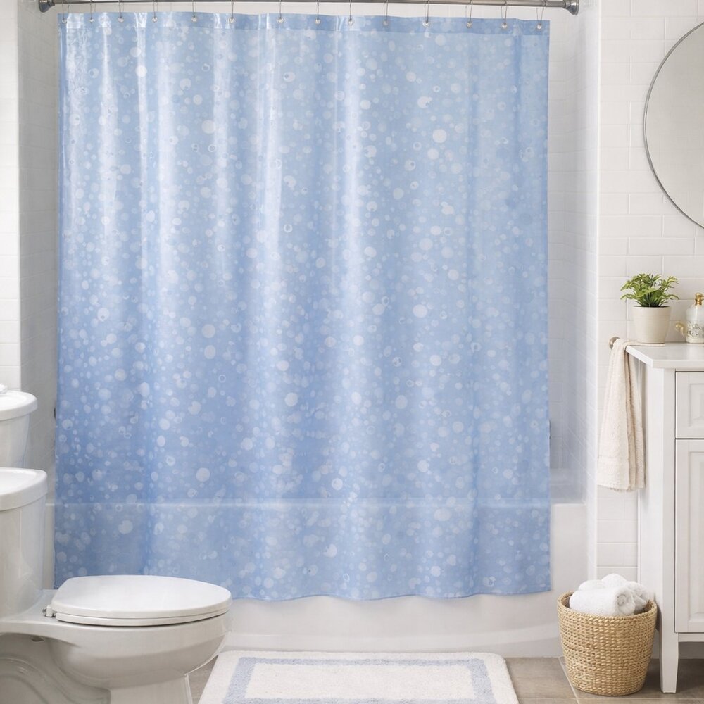 Vintage Vinyl Shower Curtain Retro Bathroom Decor Retro